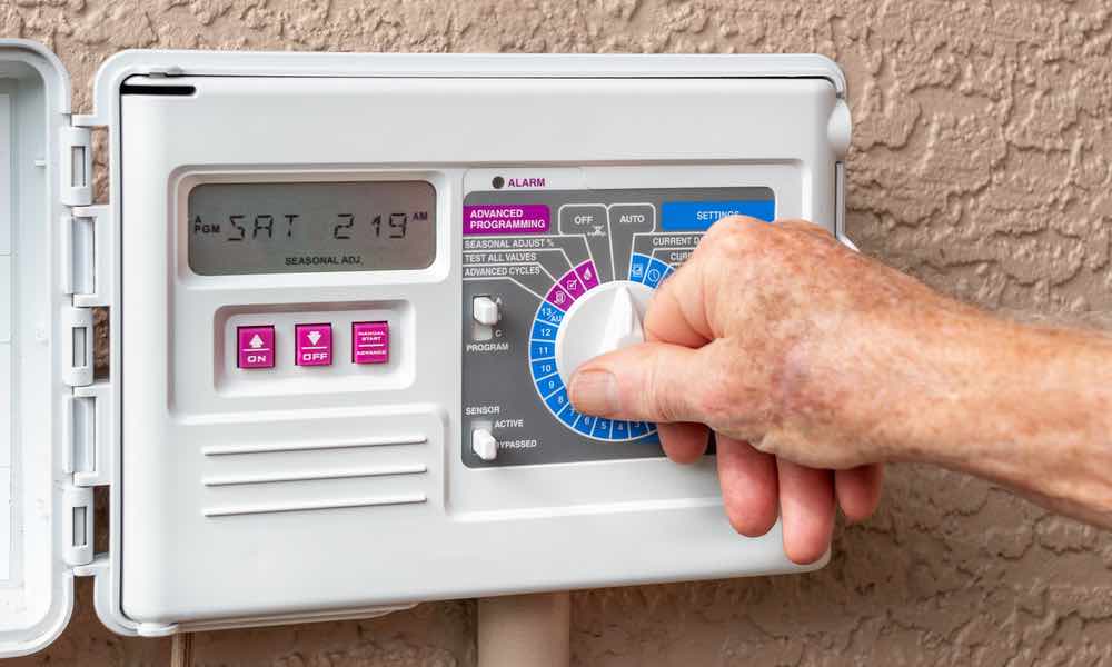 This automated sprinkler system device from Hot Shot Sprinkler Repair & Landscape helps owners save time on their landscaping.