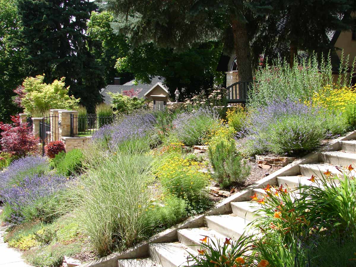 A xeriscaped yard in Utah is very low maintenance and matches the natural landscape.