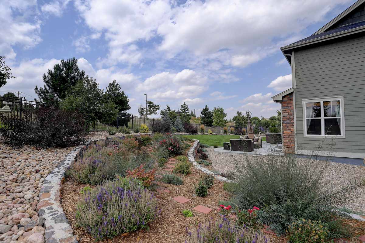 A lawn with native Utah plants with Hot Shot Sprinkler Repair & Landscape's help!